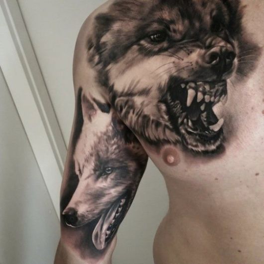 Tatuaje de lobo: ¡90 ideas y significados geniales!