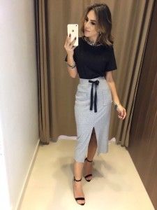 Pencil Skirt with Slit: 37 Wearable References No Mistake!