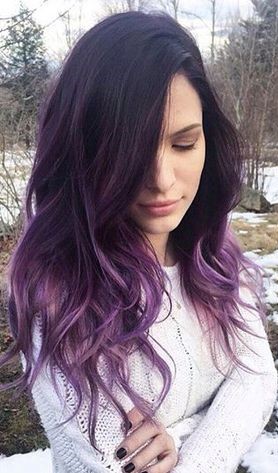 Purple ombré hair: ideas, shades and how to do it step by step!
