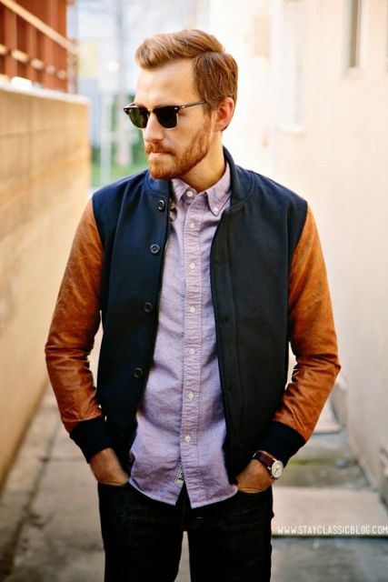 MEN'S COLLEGE JACKET: Best models!