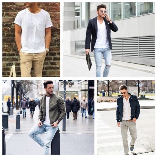 T-shirt basique pour homme – 60 looks simples portés avec style !