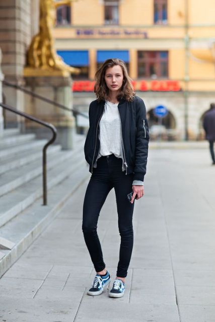 VESTE BOMBER Femme : Comment la porter, 40 Looks et Photos !