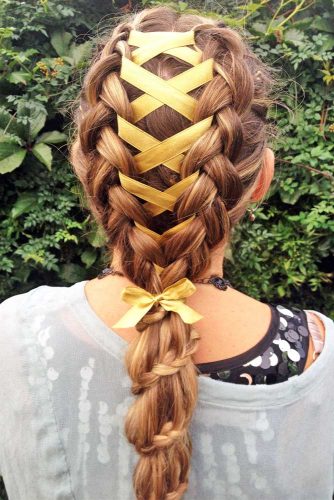 Trenza con cinta: ¡30 hermosas inspiraciones y paso a paso!