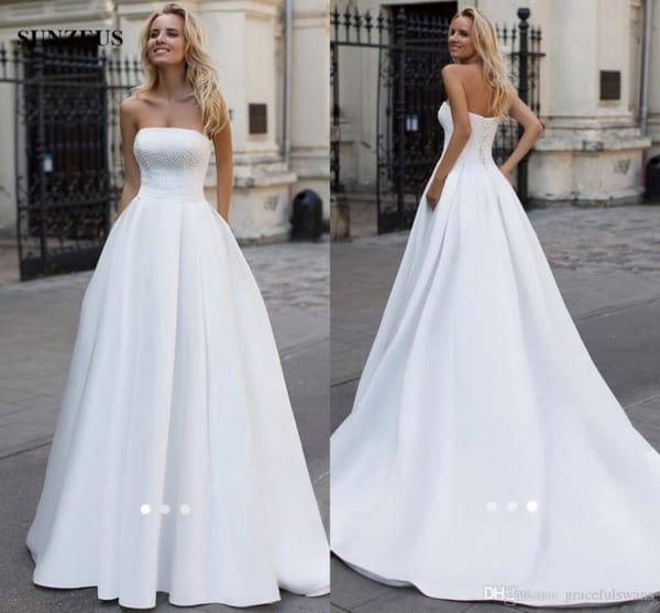 Simple wedding dress – 75 beautiful and romantic models!