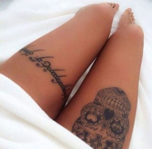 71 belles idées de tatouage de cuisse féminine et soins principaux!