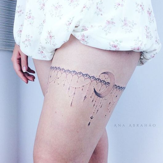 71 bellissime idee per tatuaggi sulla coscia femminile e cure principali!