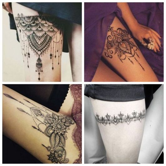 71 belles idées de tatouage de cuisse féminine et soins principaux!