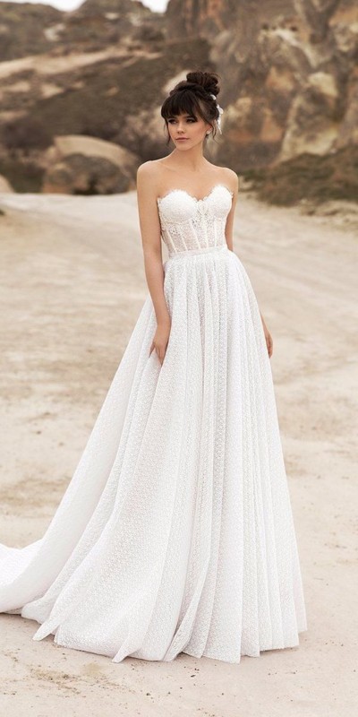 Vestido de novia sin tirantes: ¡54 opciones MARAVILLOSAS!