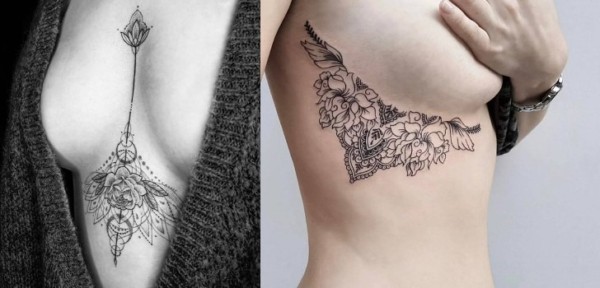 Tatuaggio sotto il seno - 35 bellissime idee per tatuaggi sotto il seno!