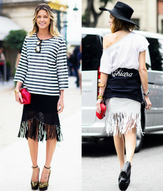 Fringed skirt: how to wear it, models and 60 amazing looks!