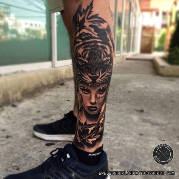 Tatuaje de pantorrilla masculina: ¡+75 ideas y tatuajes épicos!