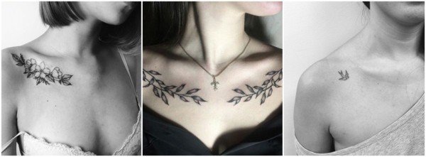 Tatuaggio sulla clavicola - 42 tatuaggi delicati, belli e stimolanti!