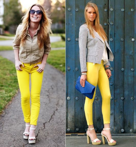 Pantalon jaune féminin : comment le porter et 42 conseils pour des looks étonnants !
