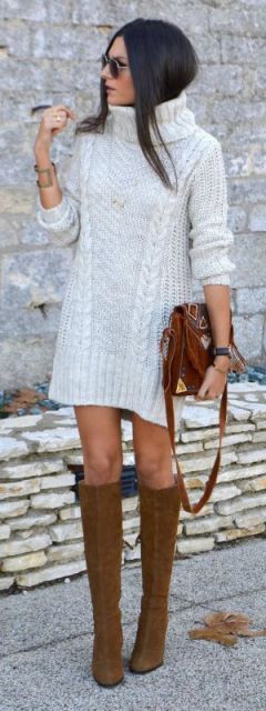 Wool Dress - How to Compose 71 Very Chique Looks for Winter!