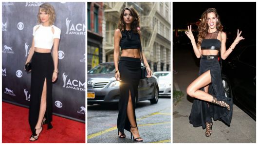 LONG SKIRT WITH SLIT: how to wear it?